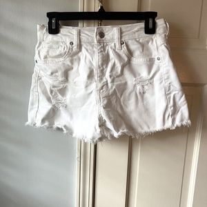 American Eagle, white super stretch short